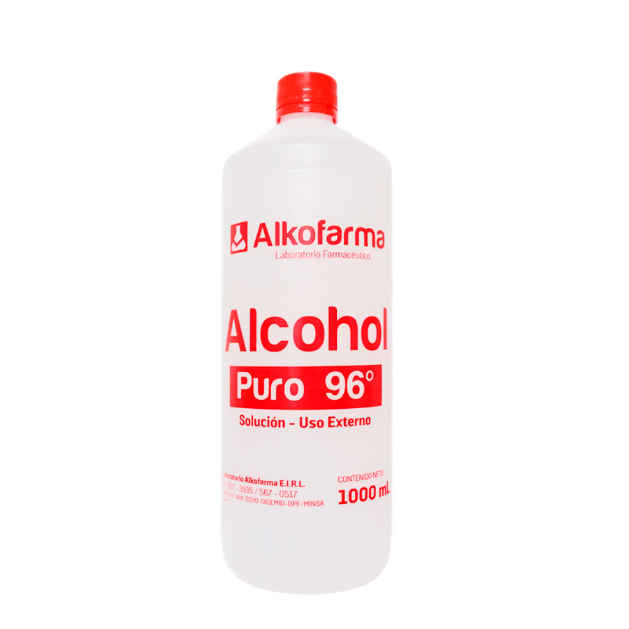 Foto de Alcohol Puro 96% Alkofarma – Frasco 1L